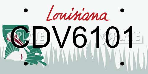 CDV6101 Louisiana License Plate