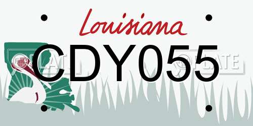 CDY055 Louisiana License Plate