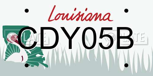 CDY05B Louisiana License Plate