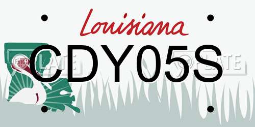 CDY05S Louisiana License Plate