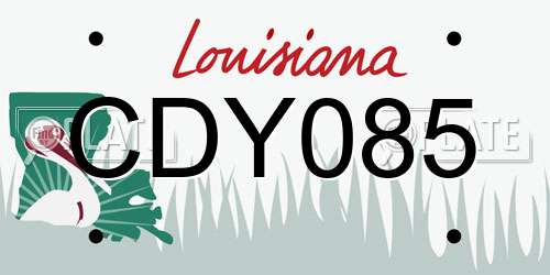 CDY085 Louisiana License Plate