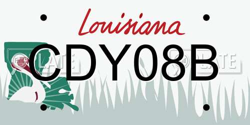 CDY08B Louisiana License Plate