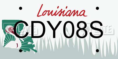 CDY08S Louisiana License Plate
