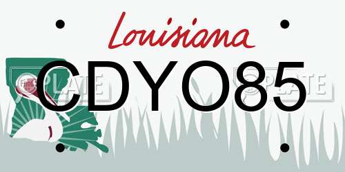 CDYO85 Louisiana License Plate