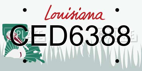 CED6388 Louisiana License Plate