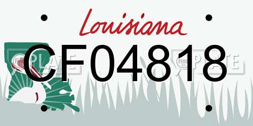 CF04818 Louisiana License Plate