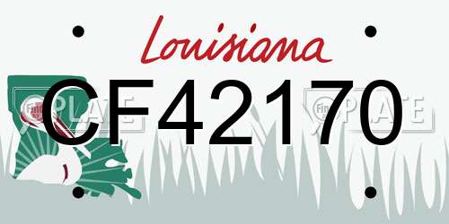 CF42170 Louisiana License Plate