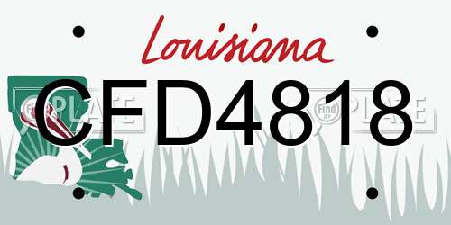 CFD4818 Louisiana License Plate