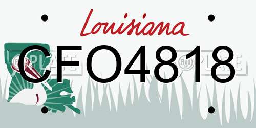 CFO4818 Louisiana License Plate