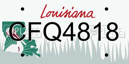 CFQ4818 Louisiana License Plate