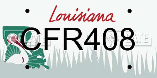 CFR408 Louisiana License Plate