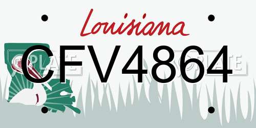 CFV4864 Louisiana License Plate