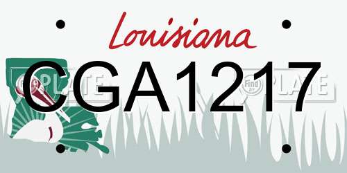 CGA1217 Louisiana License Plate
