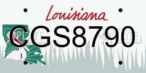 CGS8790 Louisiana License Plate