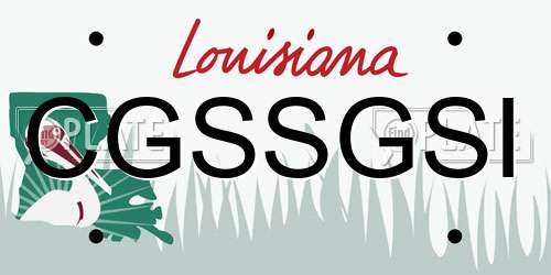 CGSSGSI Louisiana License Plate