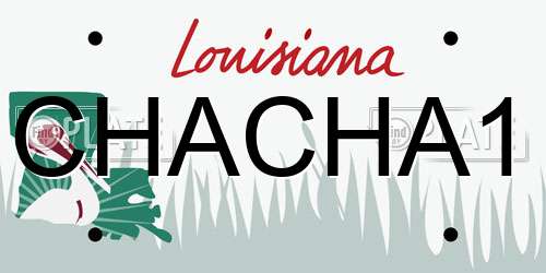 CHACHA1 Louisiana License Plate