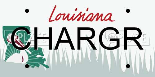 CHARGR Louisiana License Plate