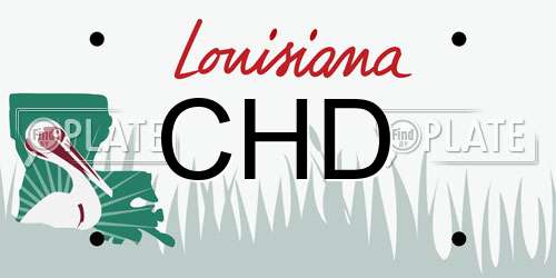 CHD Louisiana License Plate