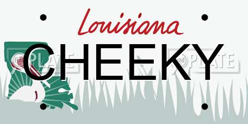 CHEEKY Louisiana License Plate