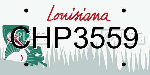 CHP3559 Louisiana License Plate