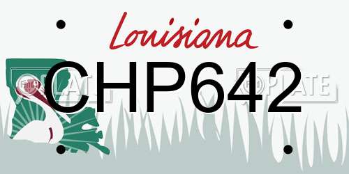 CHP642 Louisiana License Plate