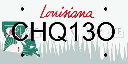 CHQ13O Louisiana License Plate