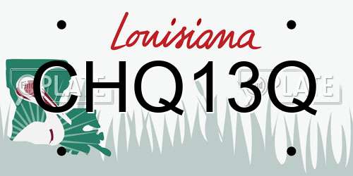 CHQ13Q Louisiana License Plate