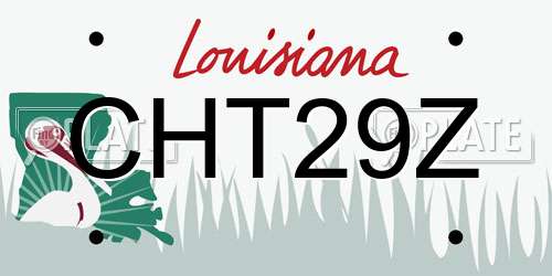 CHT29Z Louisiana License Plate