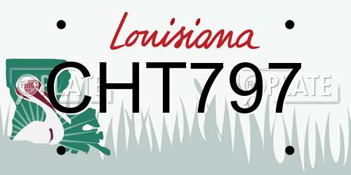 CHT797 Louisiana License Plate
