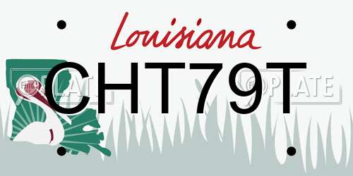 CHT79T Louisiana License Plate