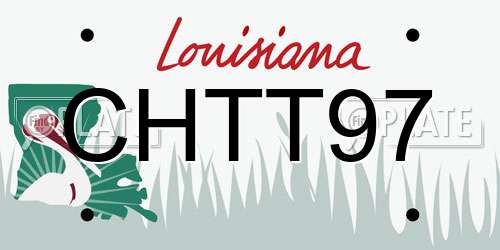 CHTT97 Louisiana License Plate