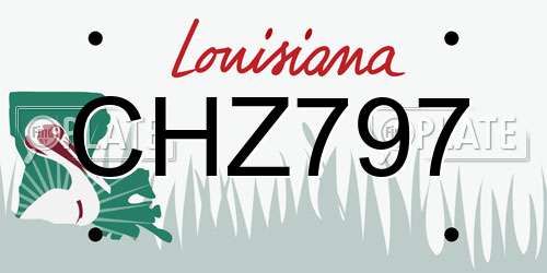 CHZ797 Louisiana License Plate