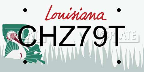 CHZ79T Louisiana License Plate