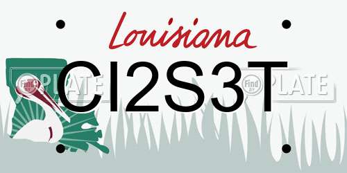 CI2S3T Louisiana License Plate