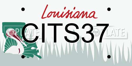 CITS37 Louisiana License Plate