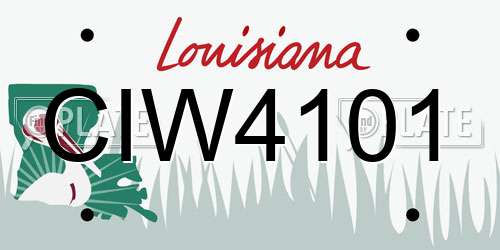 CIW4101 Louisiana License Plate