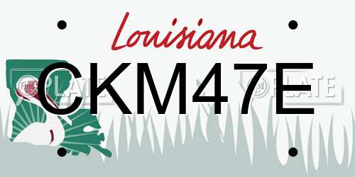 CKM47E Louisiana License Plate