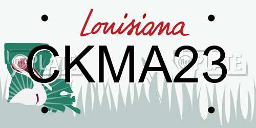 CKMA23 Louisiana License Plate