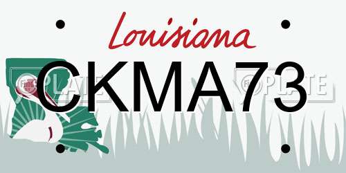 CKMA73 Louisiana License Plate