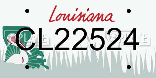 CL22524 Louisiana License Plate