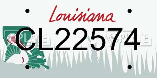 CL22574 Louisiana License Plate