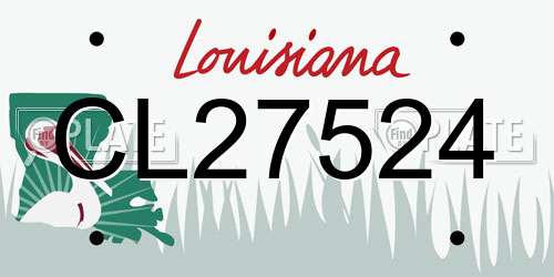 CL27524 Louisiana License Plate