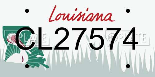 CL27574 Louisiana License Plate