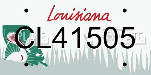 CL41505 Louisiana License Plate