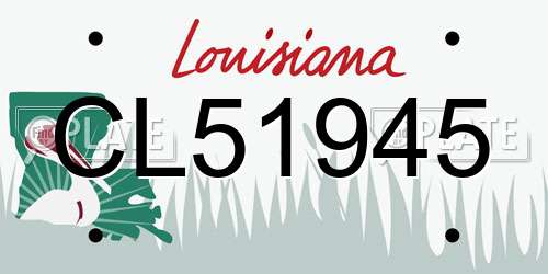 CL51945 Louisiana License Plate
