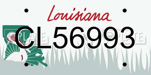 CL56993 Louisiana License Plate
