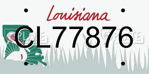 CL77876 Louisiana License Plate