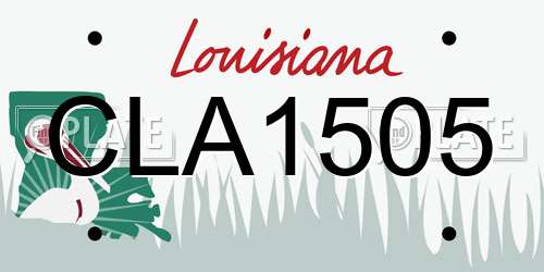 CLA1505 Louisiana License Plate