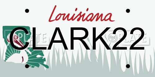 CLARK22 Louisiana License Plate