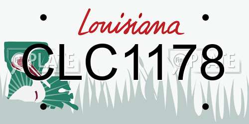 CLC1178 Louisiana License Plate